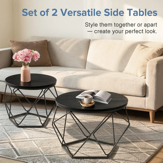 Geometric Set of 2 Nesting Tables