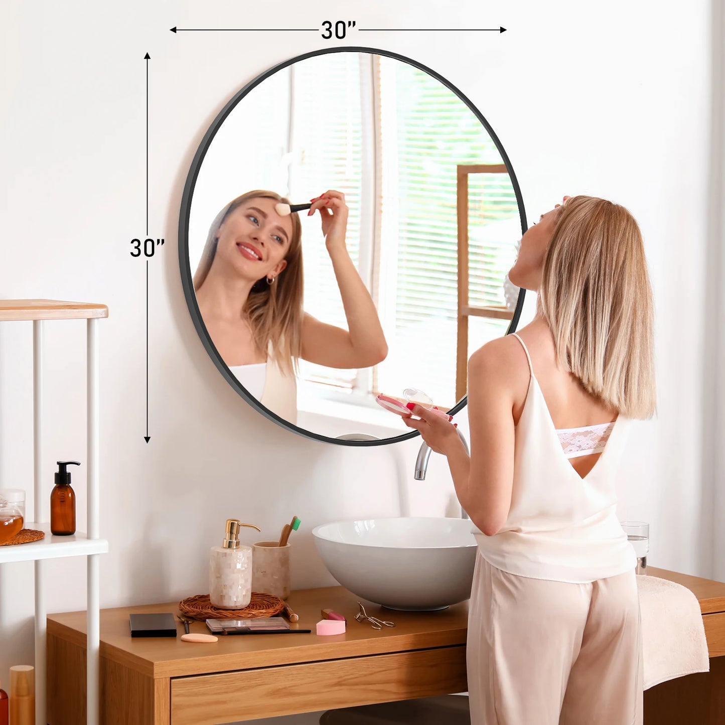 20 - 30 Inch Large Round Vanity Mirror