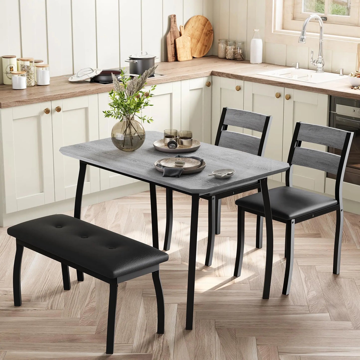 4 Piece Dining Set for Small Spaces
