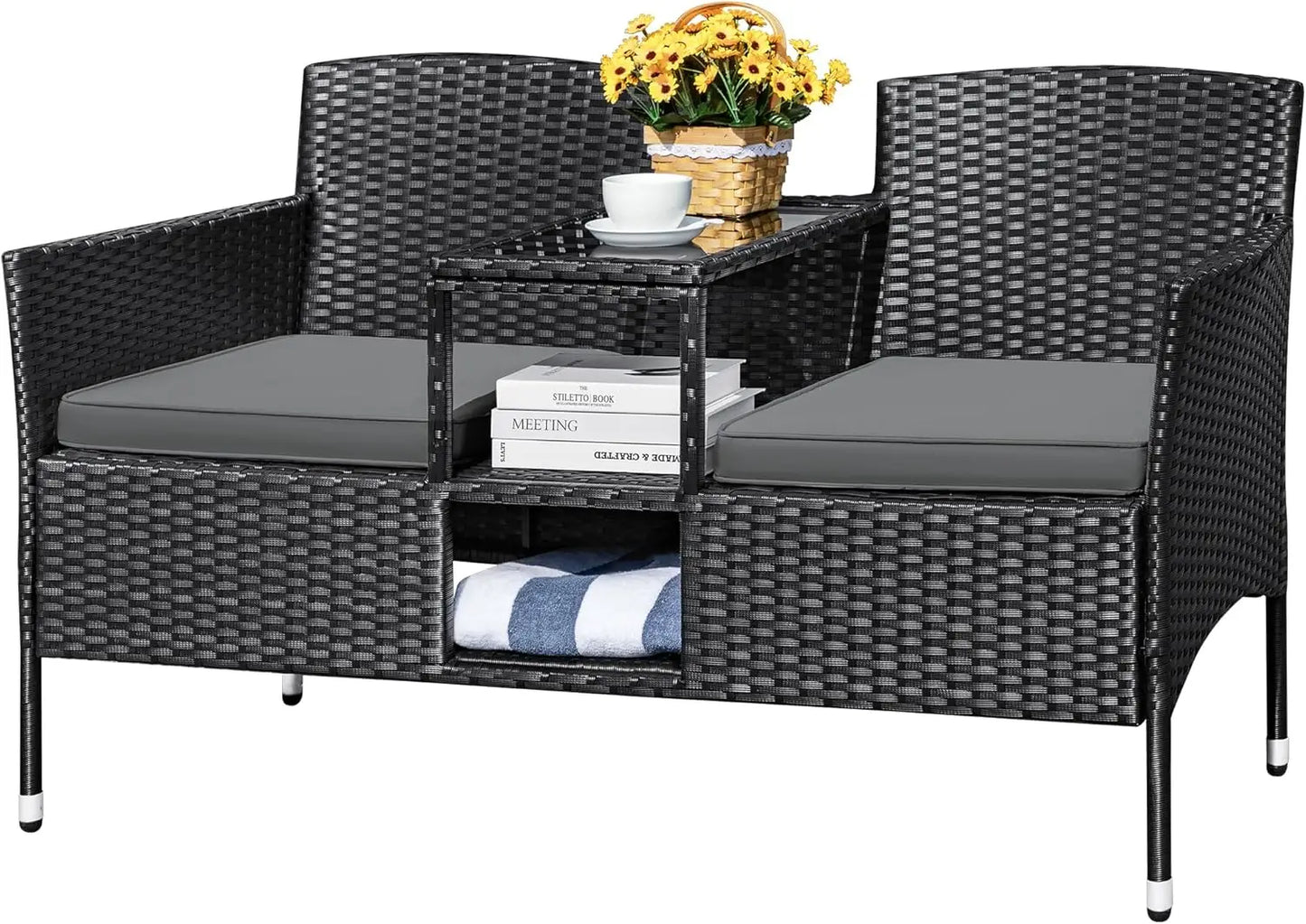 Outdoor Rattan Loveseat