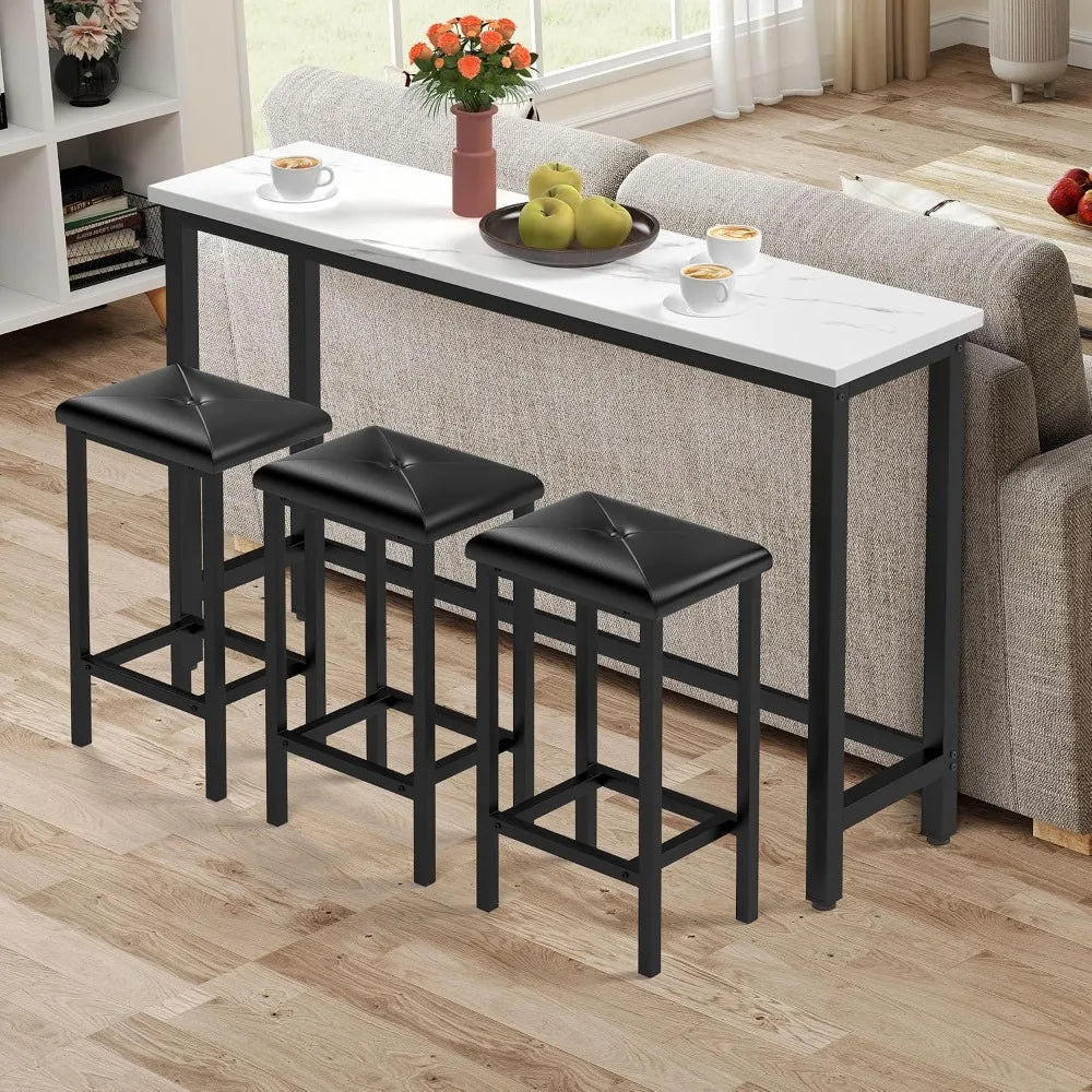 Black 4-PC Bar Table Set