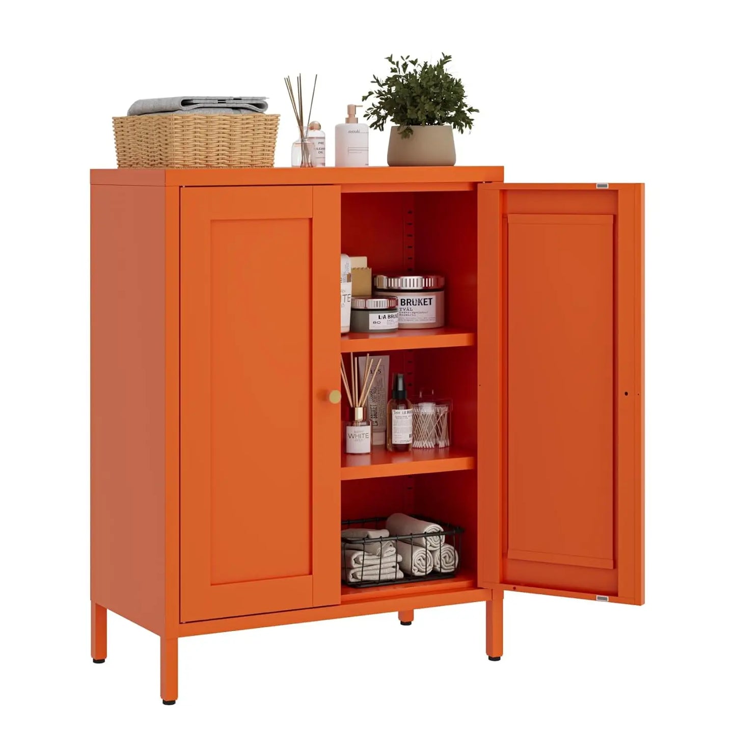 Metal Storage Cabinet with Adjustable Shelves