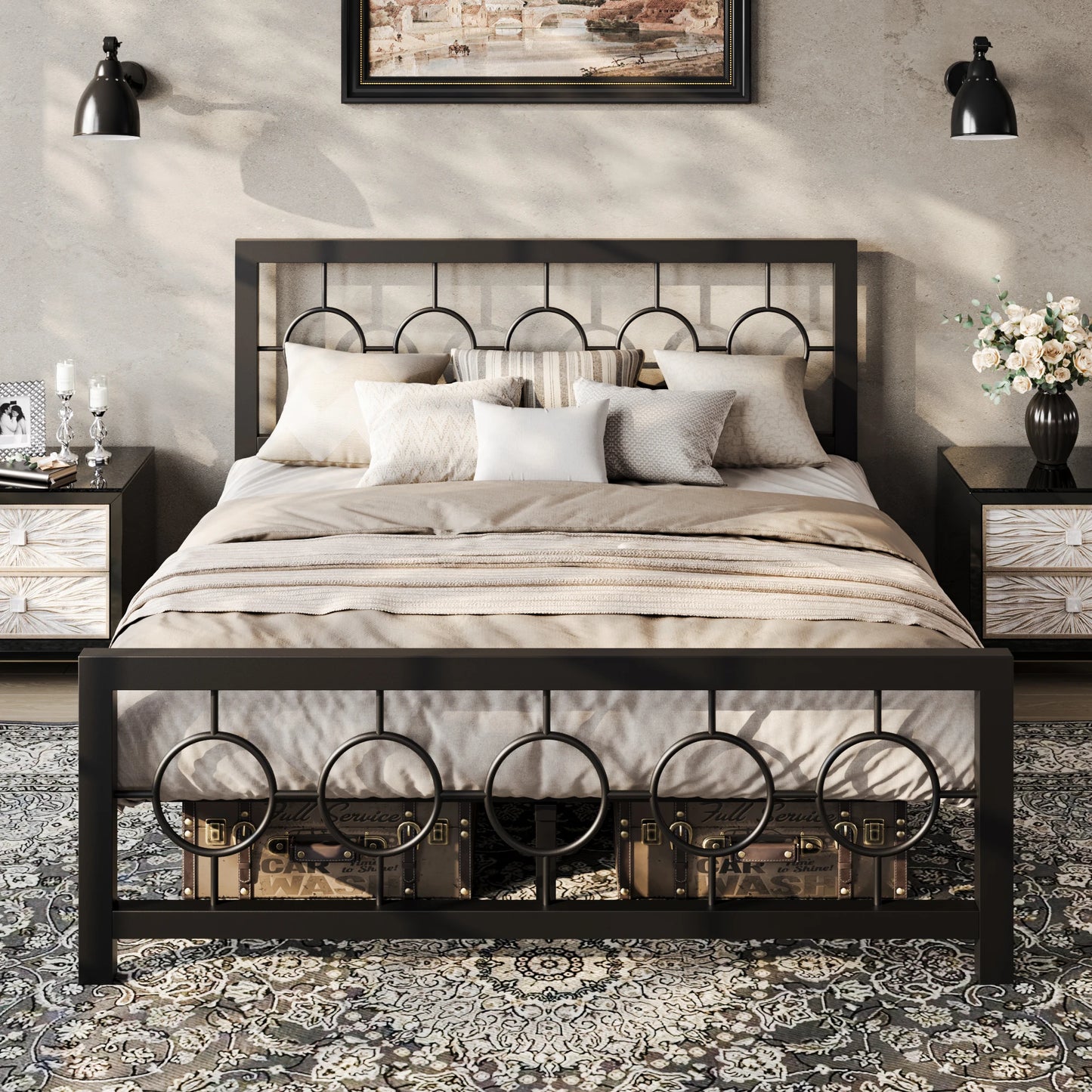 Modern Metal Platform Bed Frame