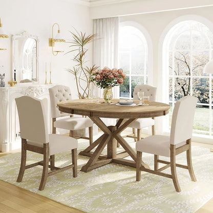 5 Piece Extendable Oak Dining Set