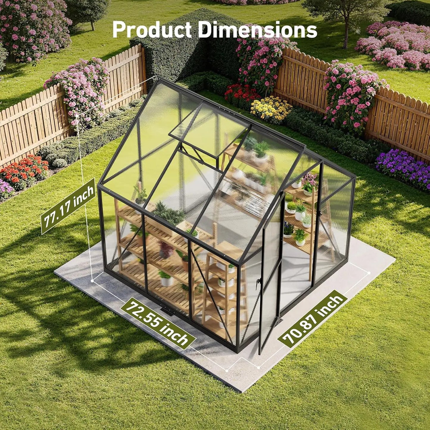 6x6 Walk-in Outdoor Greenhouse