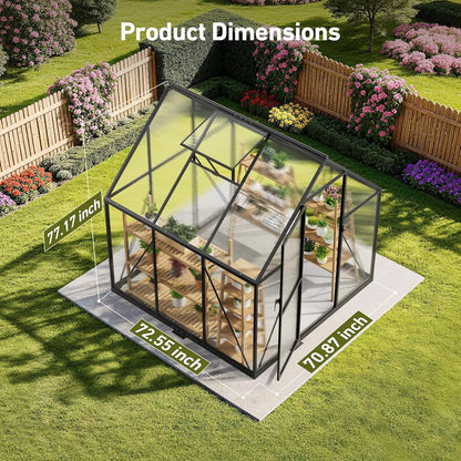 6x6 Walk-in Outdoor Greenhouse