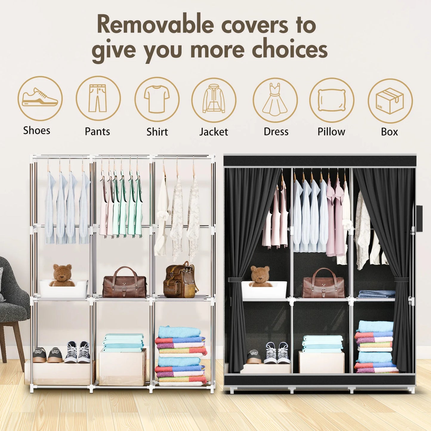 Portable Closet Wardrobe Organizer