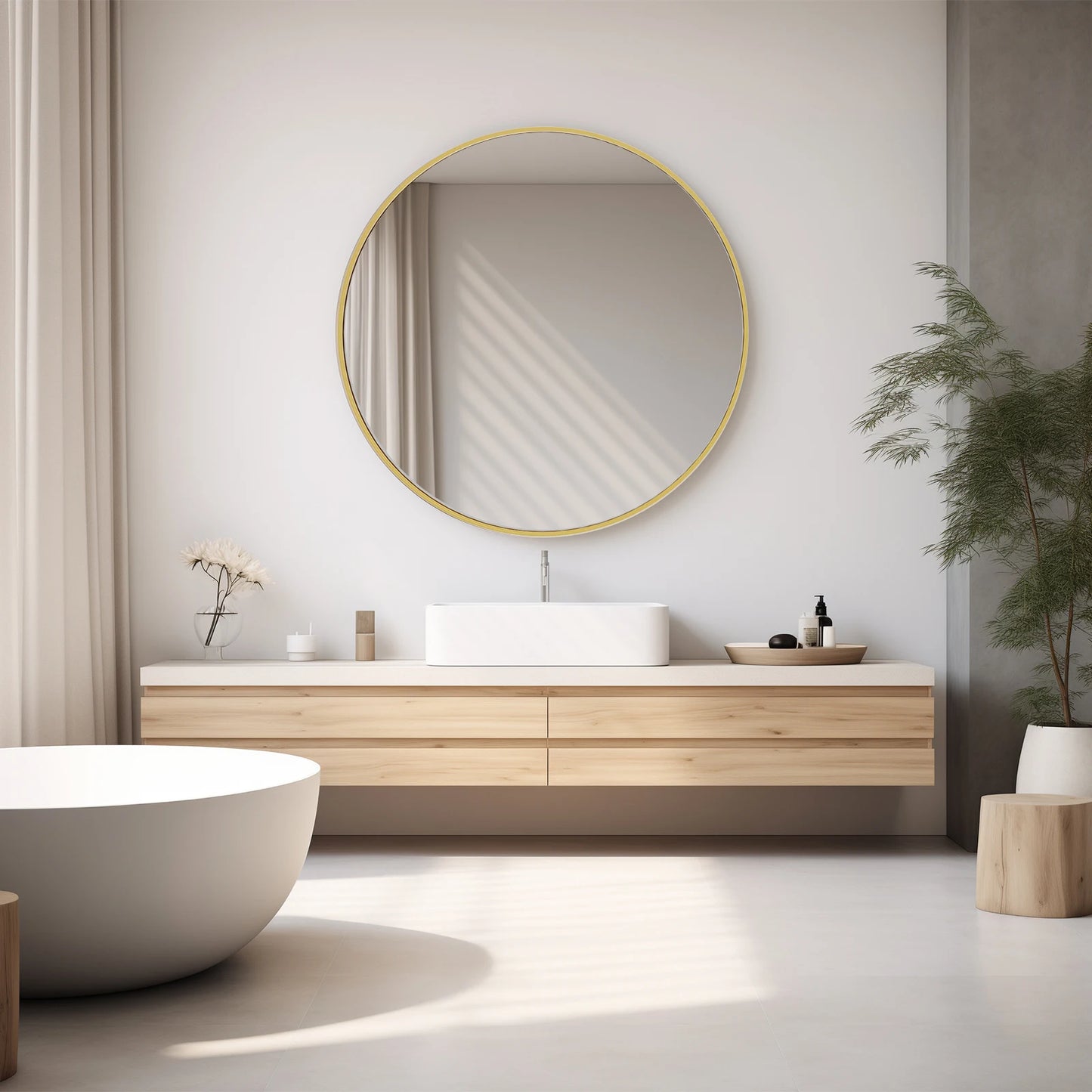 20 - 30 Inch Large Round Vanity Mirror