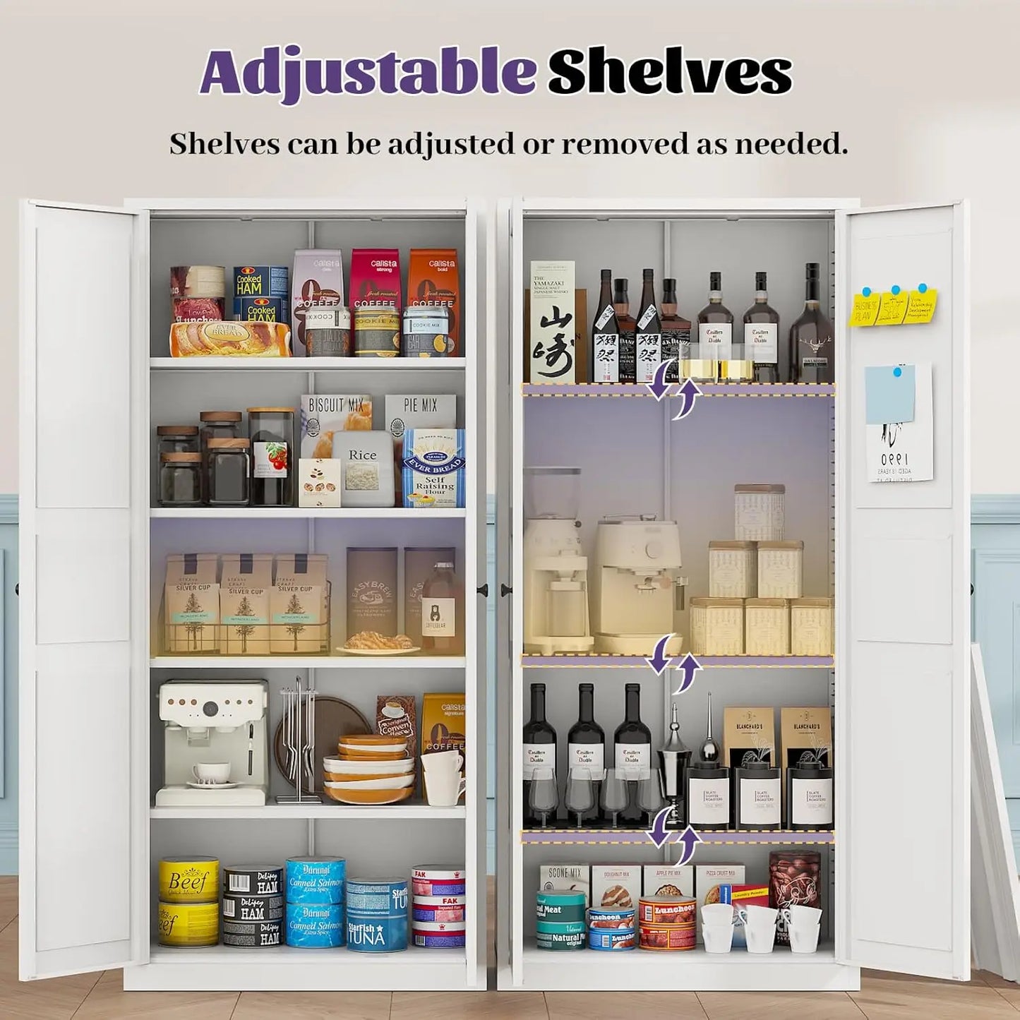 71" Metal Pantry Cabinet