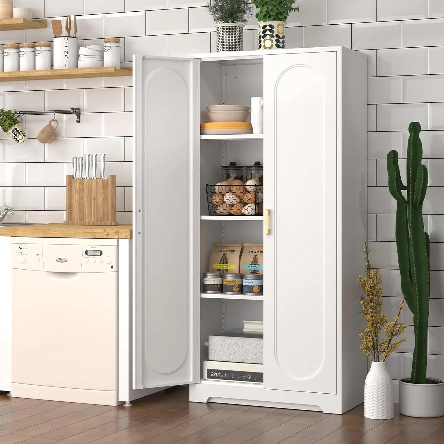 60" Metal Pantry Cabinet