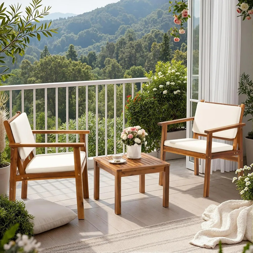 Acacia Wood Patio Furniture with Coffee Table