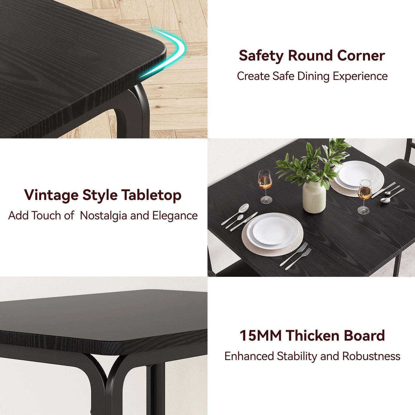 3-Piece Modern Dining Table Set