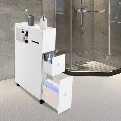Narrow Bathroom & Laundry Storage Cabinet Organizer