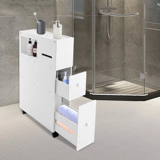 Narrow Bathroom & Laundry Storage Cabinet Organizer