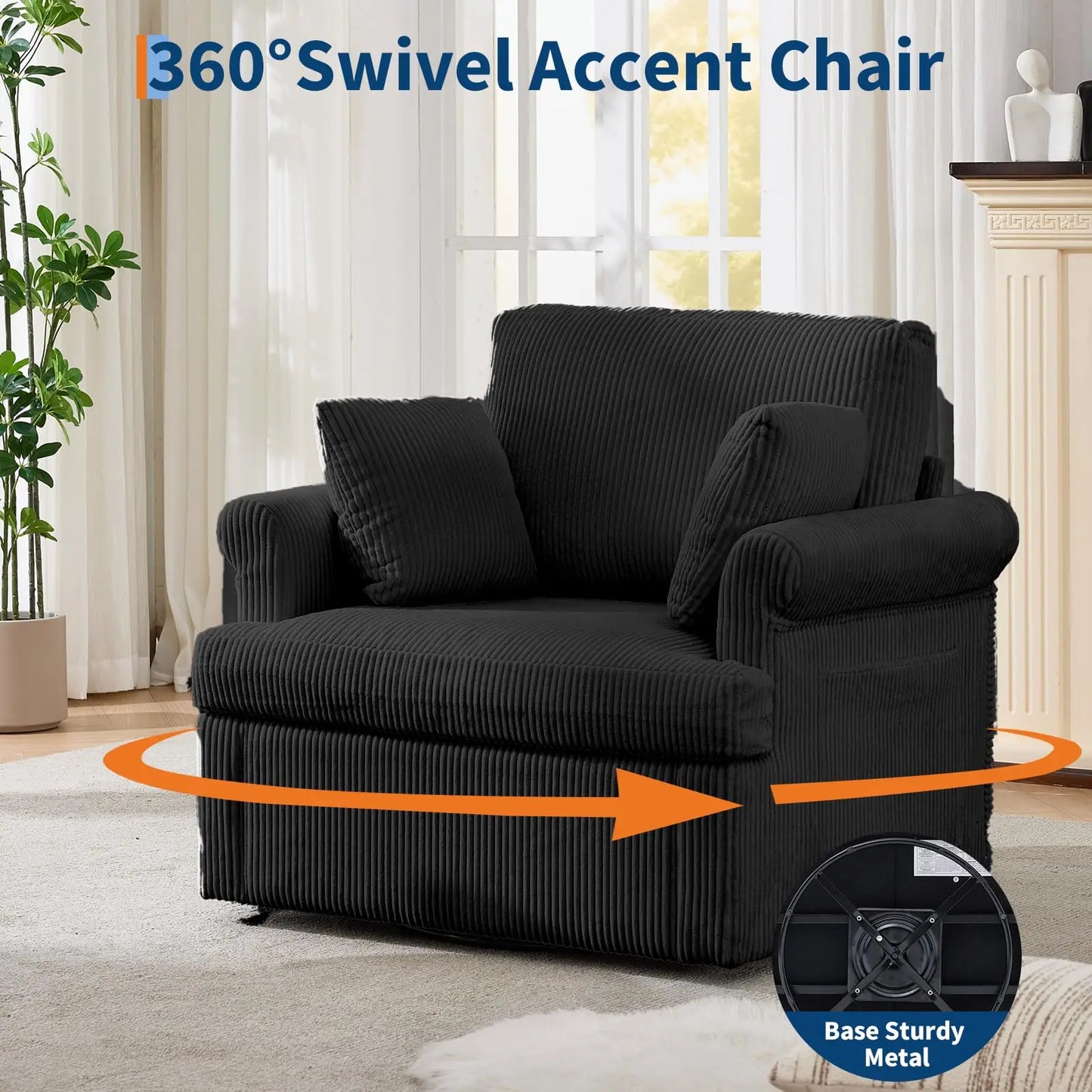 Mid Century 360 Swivel Armchair