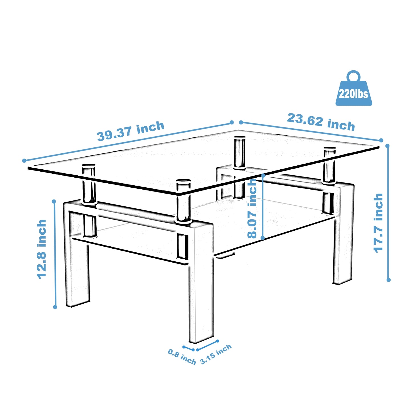 Modern Glass Coffee Table