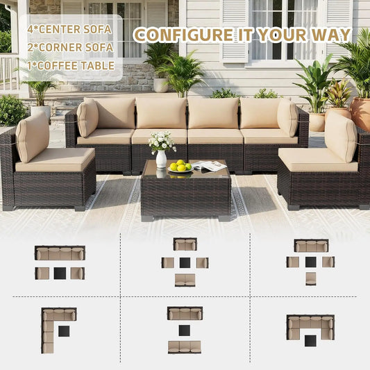 7 Piece Patio Furniture Set
