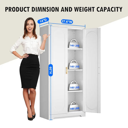 60" Metal Pantry Cabinet