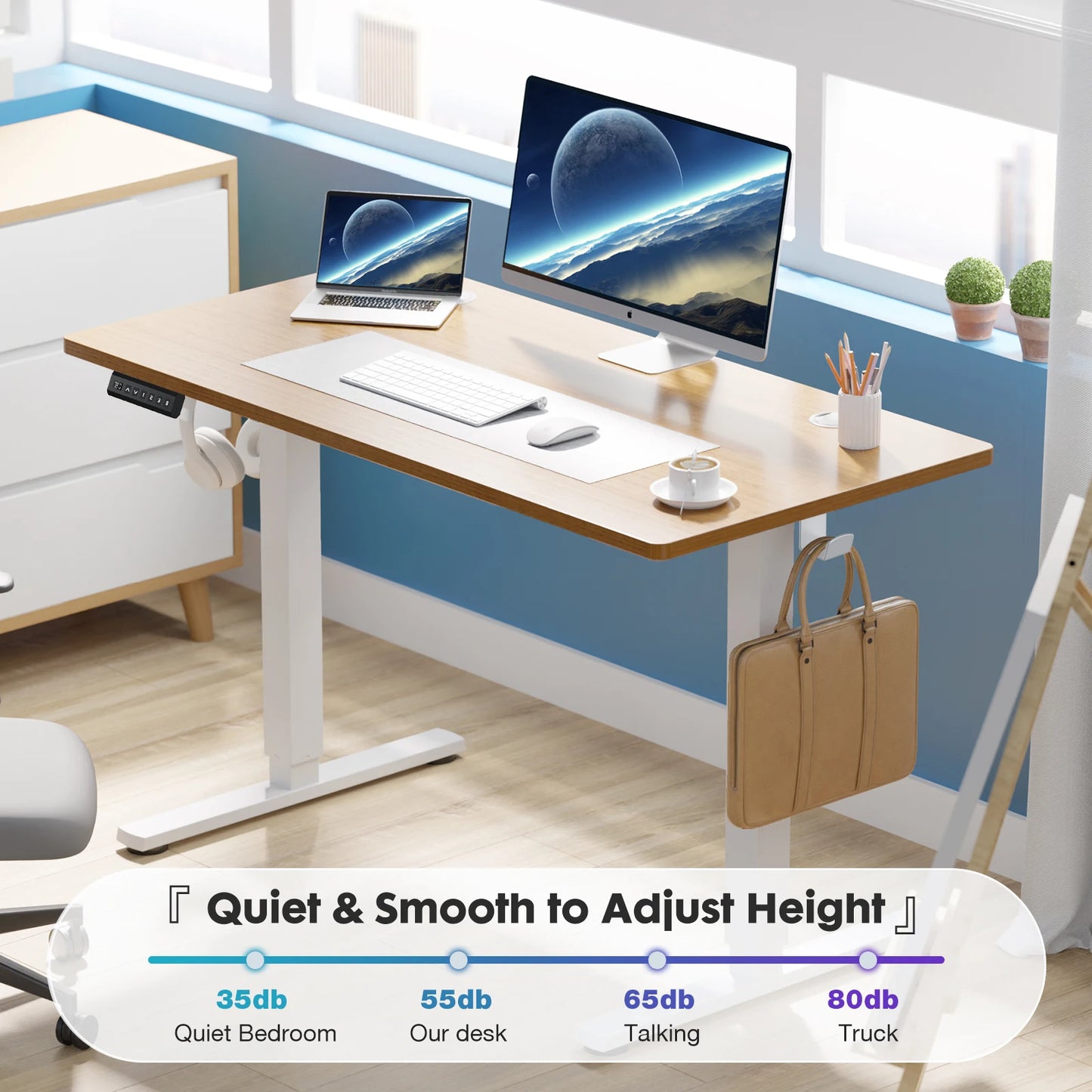 Electric Height Adjustable Ergonomic Standing Computer Desk