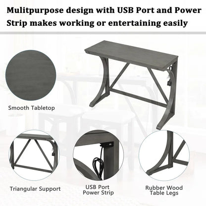 Counter Height Dining Set with USB Port