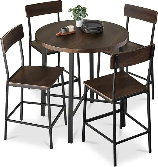 5-Piece Modern High Top Dining Set