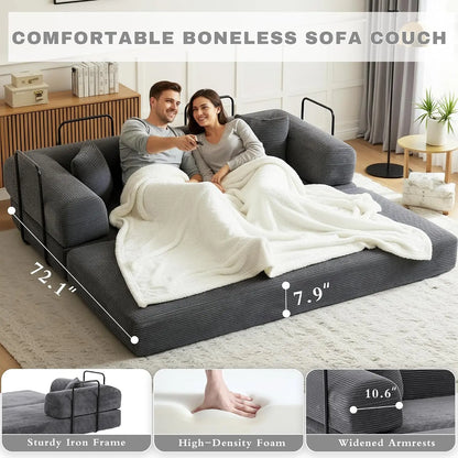 80 Inch Multi-Functional Convertible Sofa