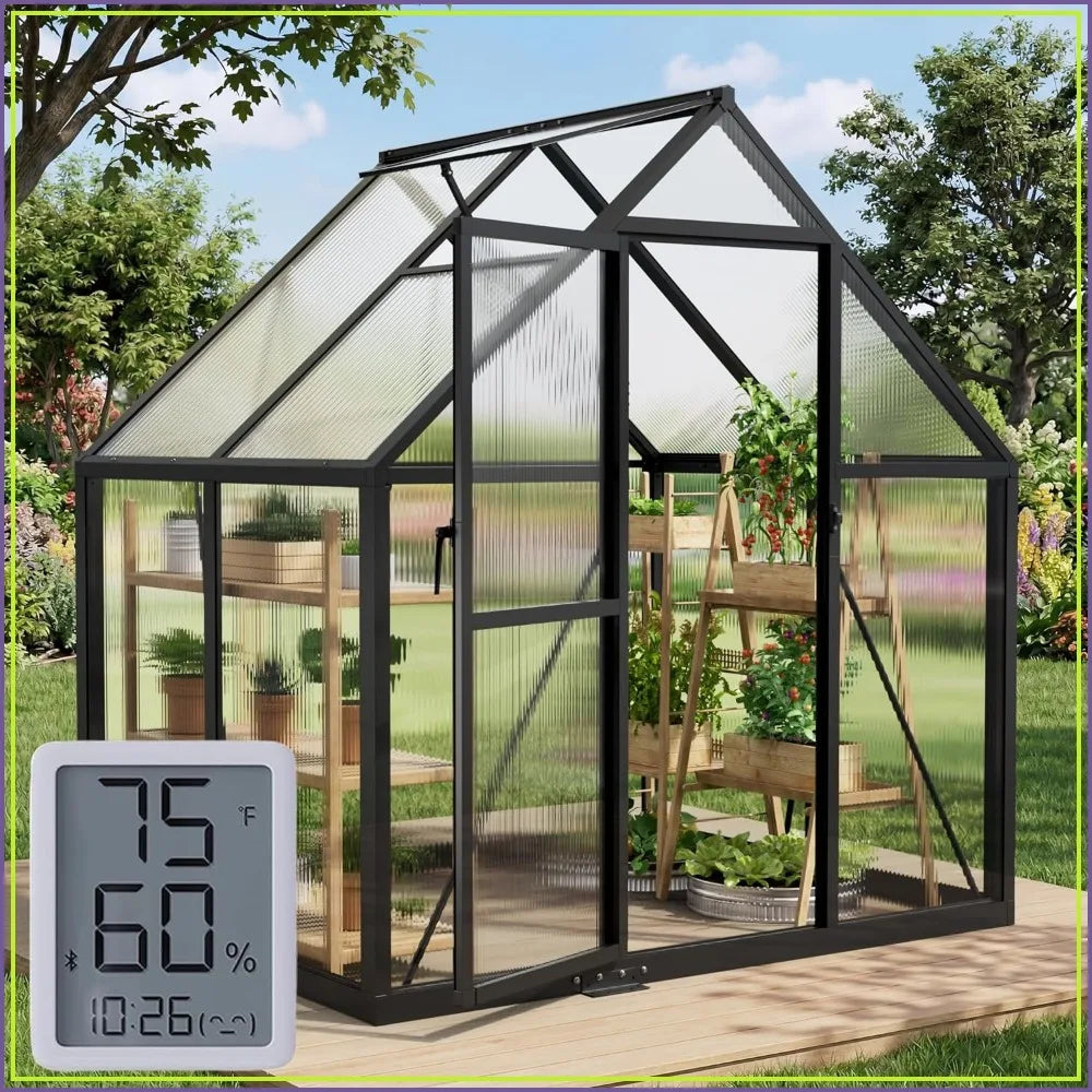 6x4FT Polycarbonate Greenhouse
