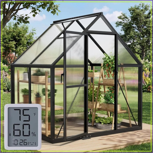 6x4FT Polycarbonate Greenhouse