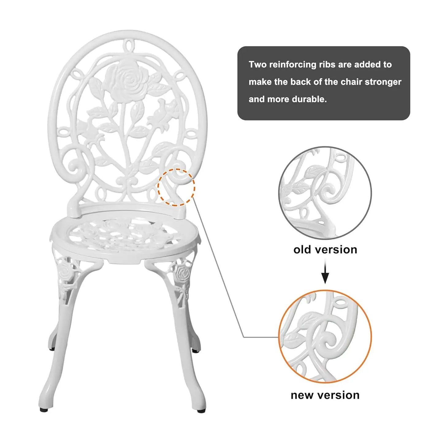 3pc Cast Iron Bistro Set