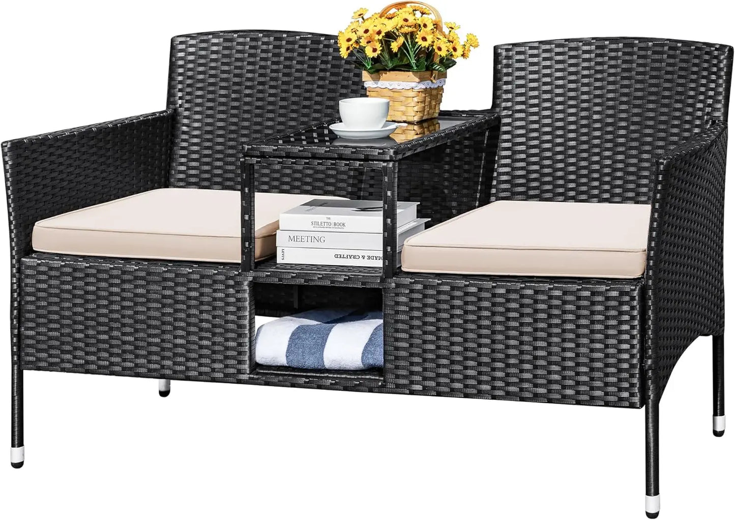 Outdoor Rattan Loveseat