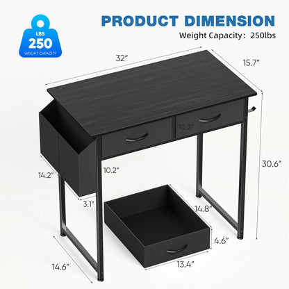 Adjustable Modern Desk With Side Bag