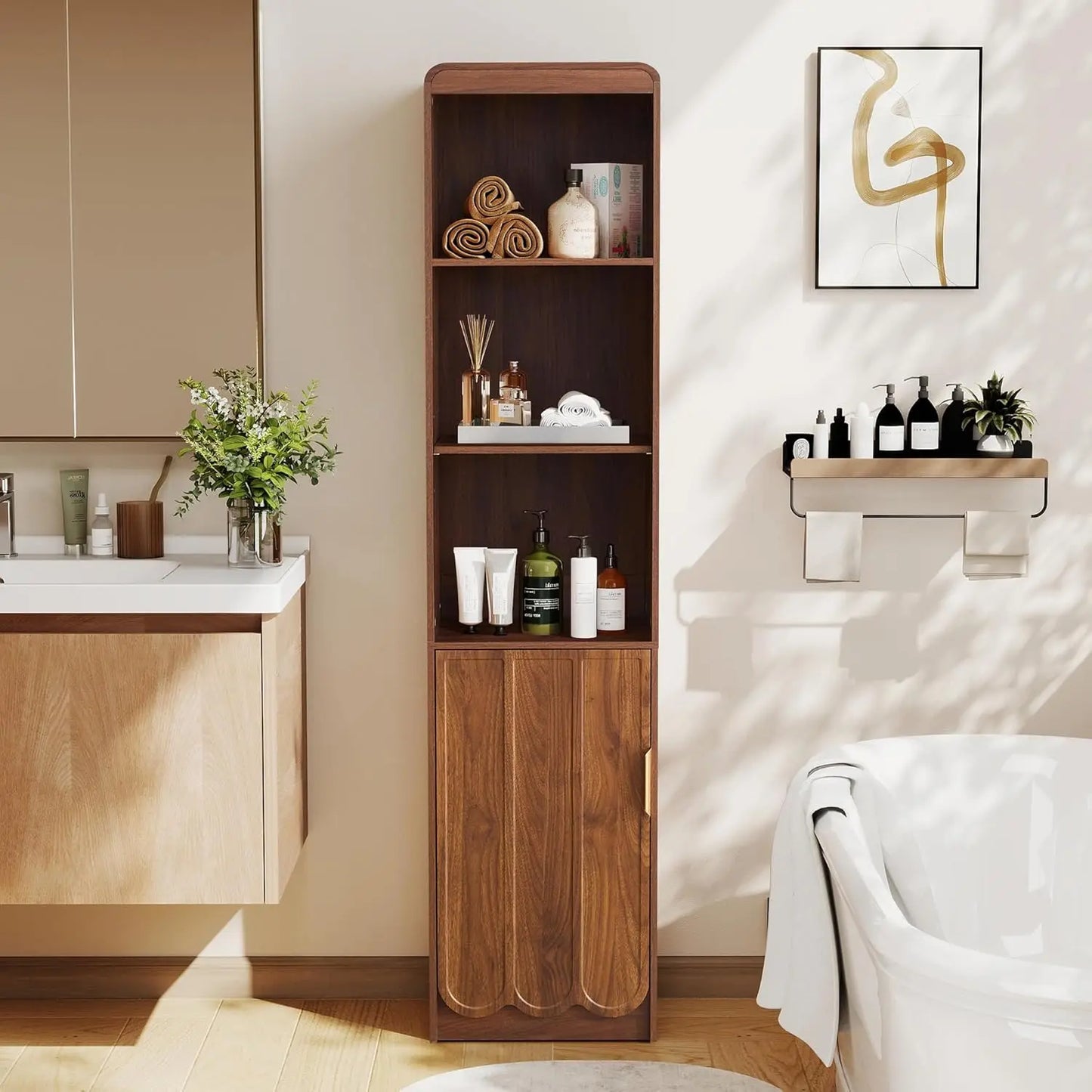 Walnut Storage Cabinet