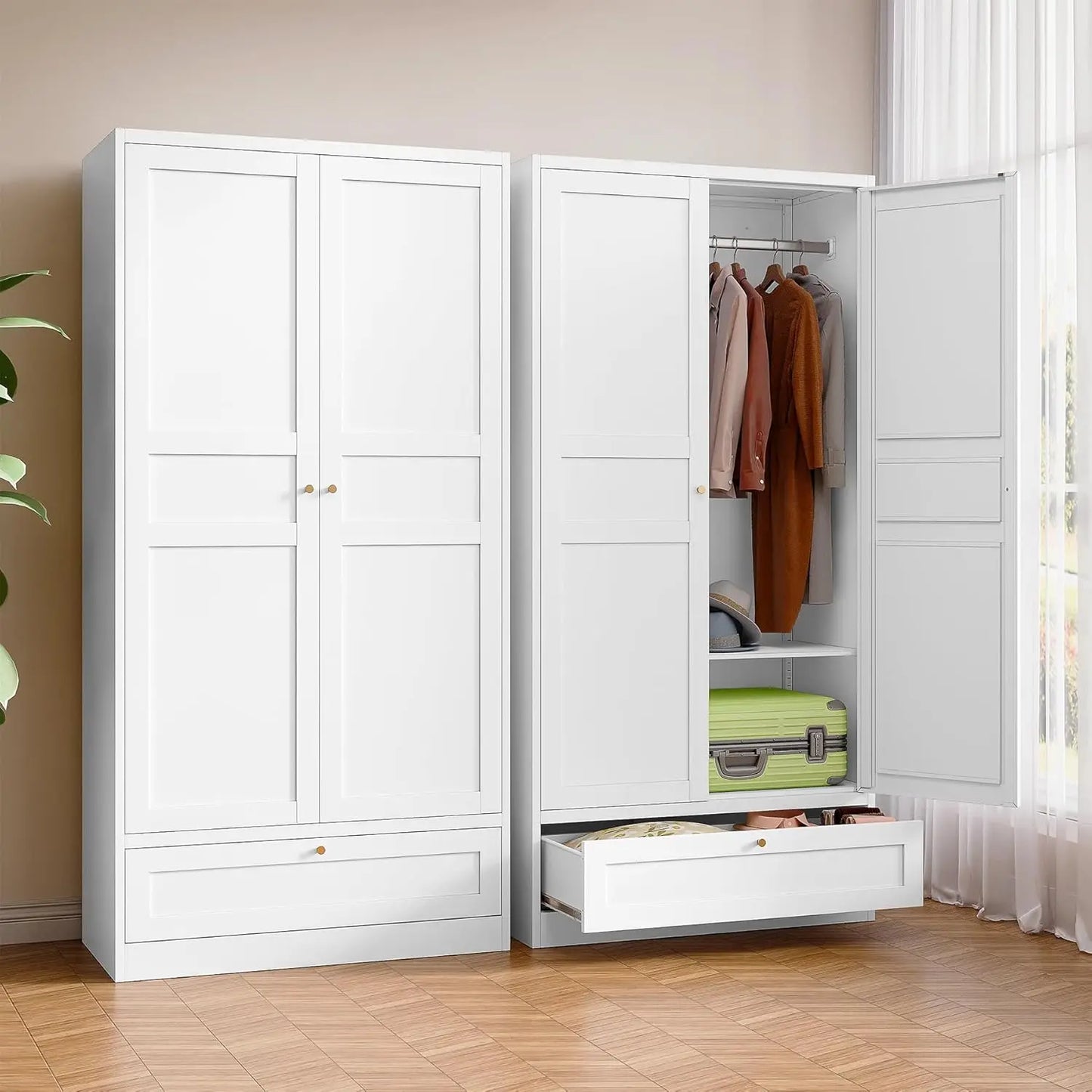 72'' Wardrobe Cabinet with Drawers