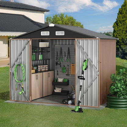 8x6 FT Outdoor Metal Storage Shed