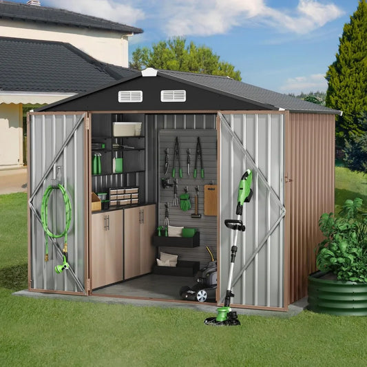 8x6 FT Outdoor Metal Storage Shed