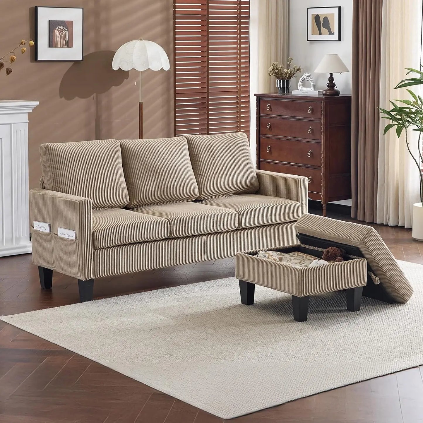 Couch with Ottoman