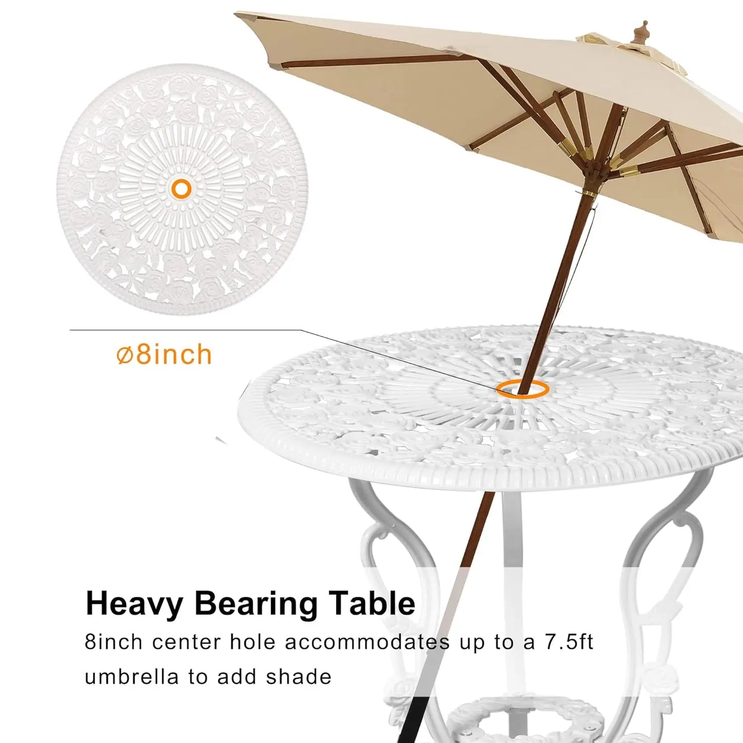 3pc Cast Iron Bistro Set