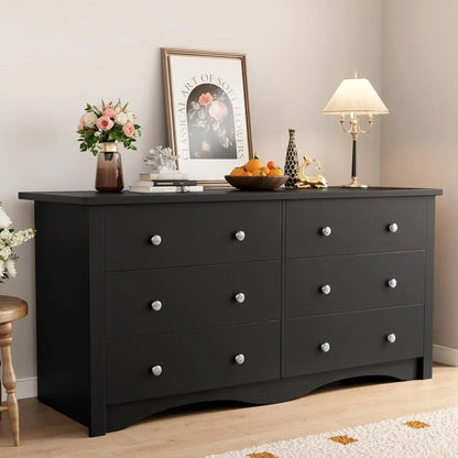 6 Drawer Wood Dresser