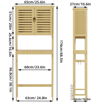 Tall Bamboo Cabinet Organizer