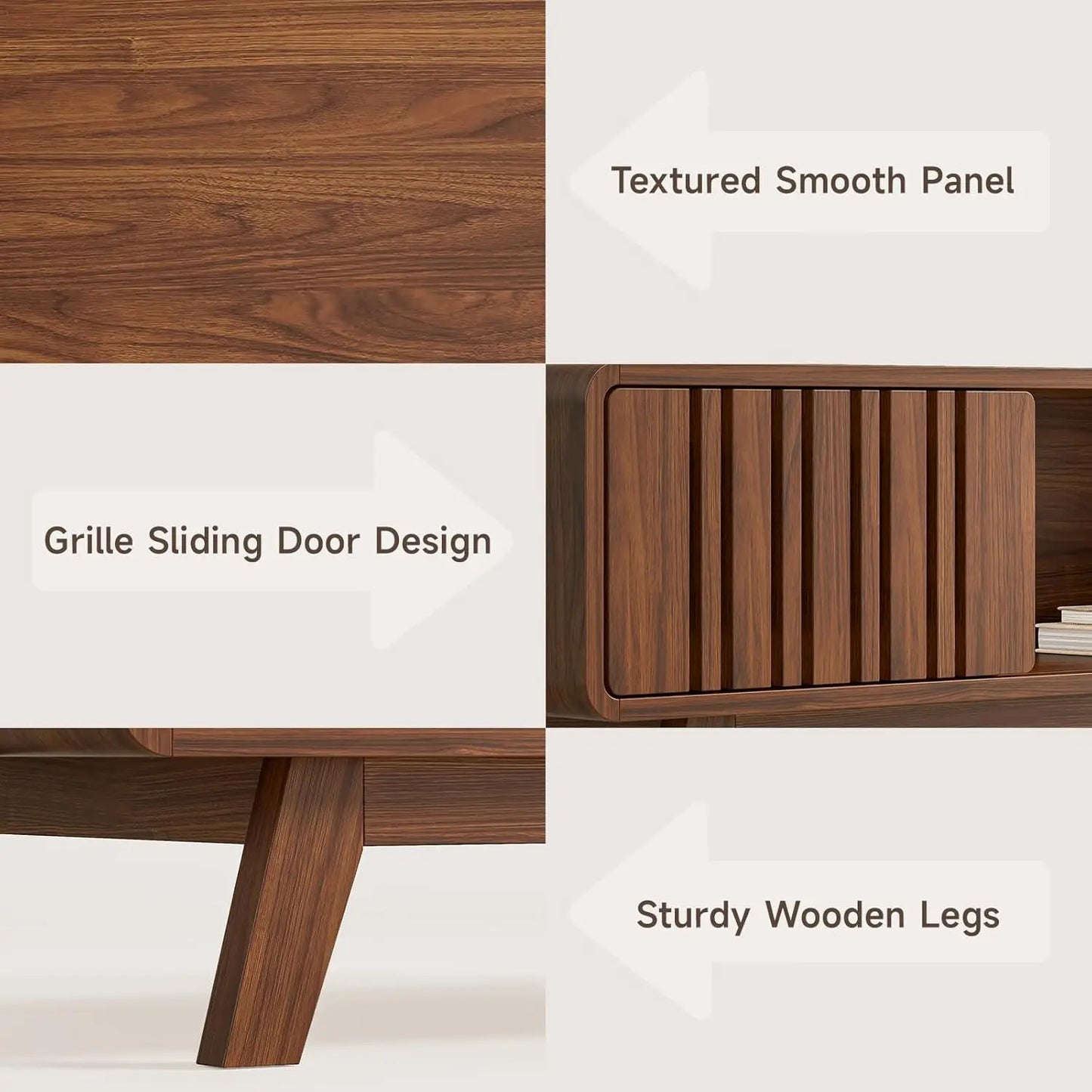 Mid Century Modern Coffee Table with Storage