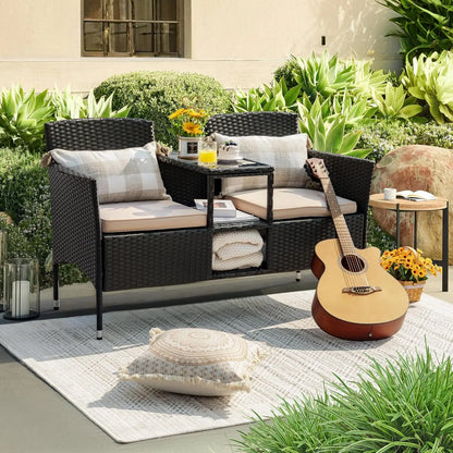 Outdoor Rattan Loveseat