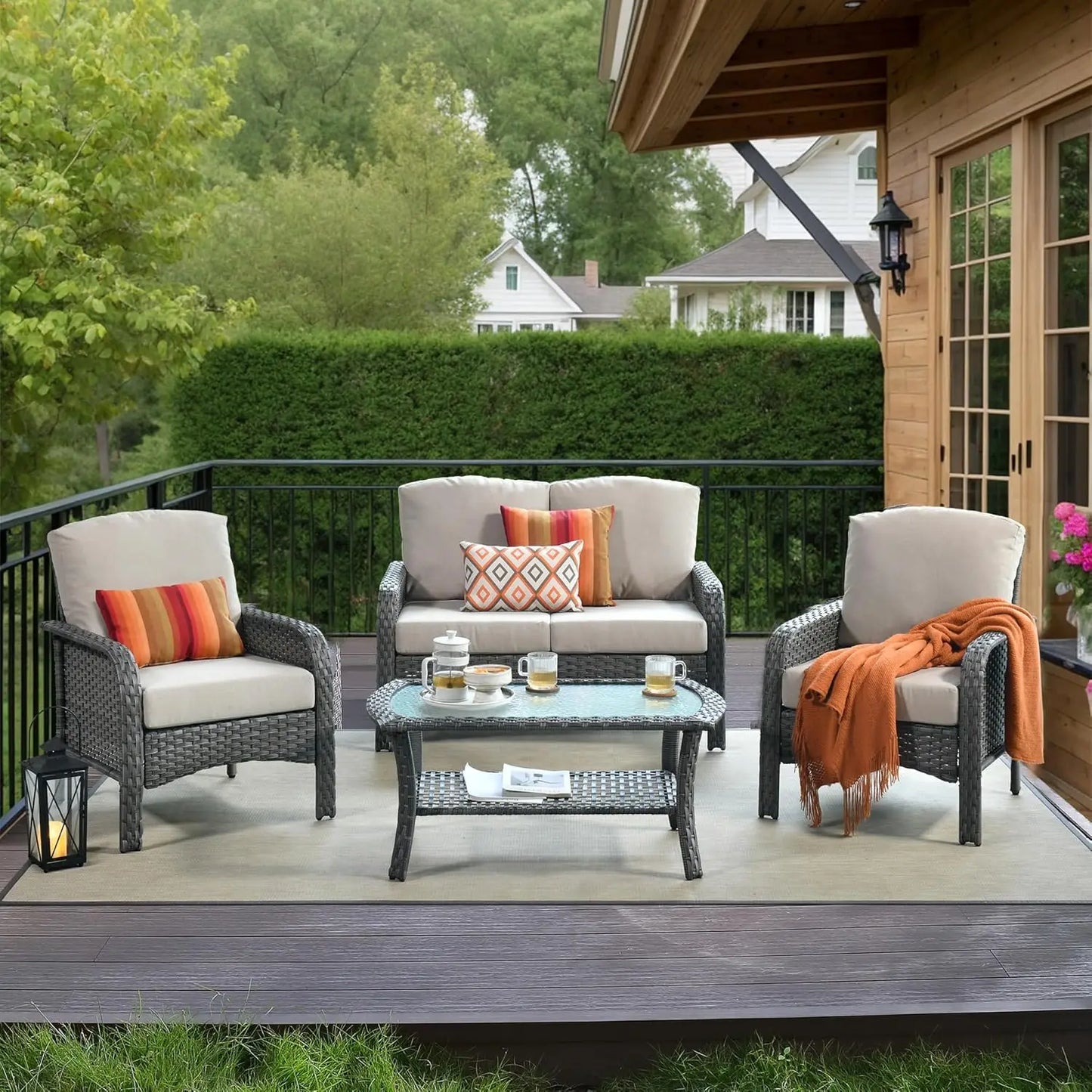 4 Piece Patio Furniture Set
