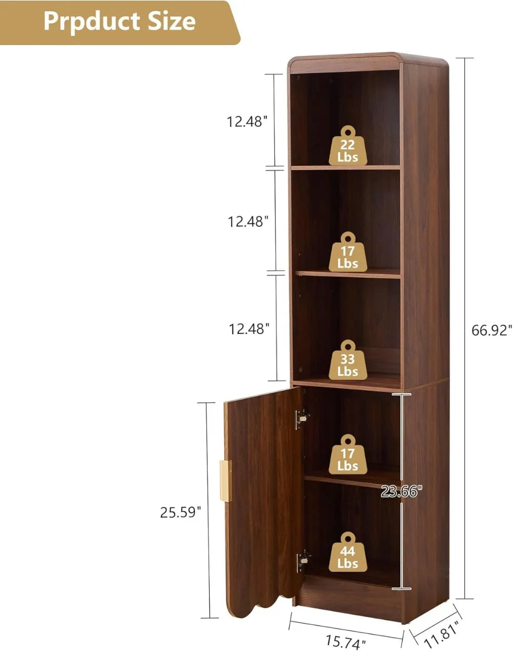 Walnut Storage Cabinet