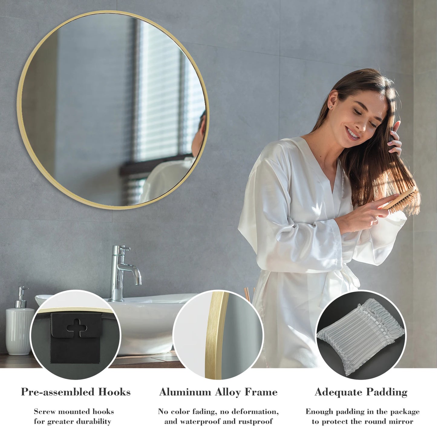 20 - 30 Inch Large Round Vanity Mirror