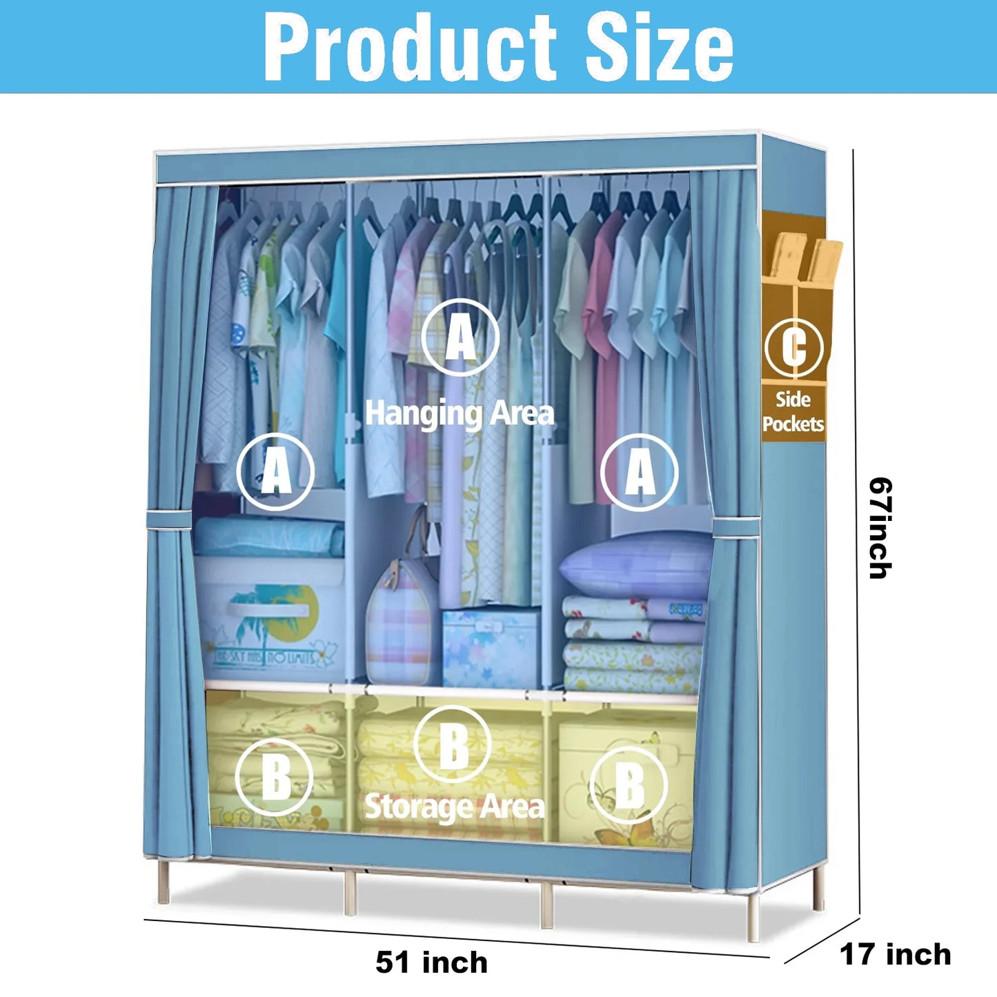 Portable Closet Wardrobe Organizer