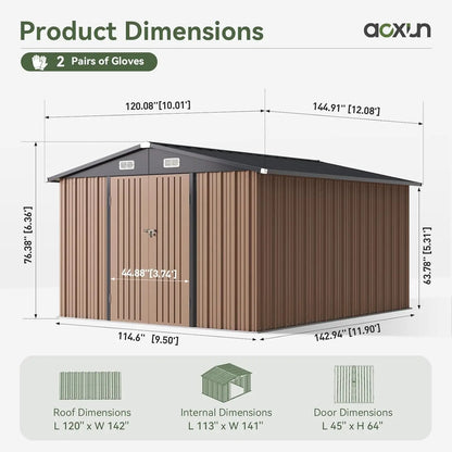10x12FT Outdoor Storage Shed