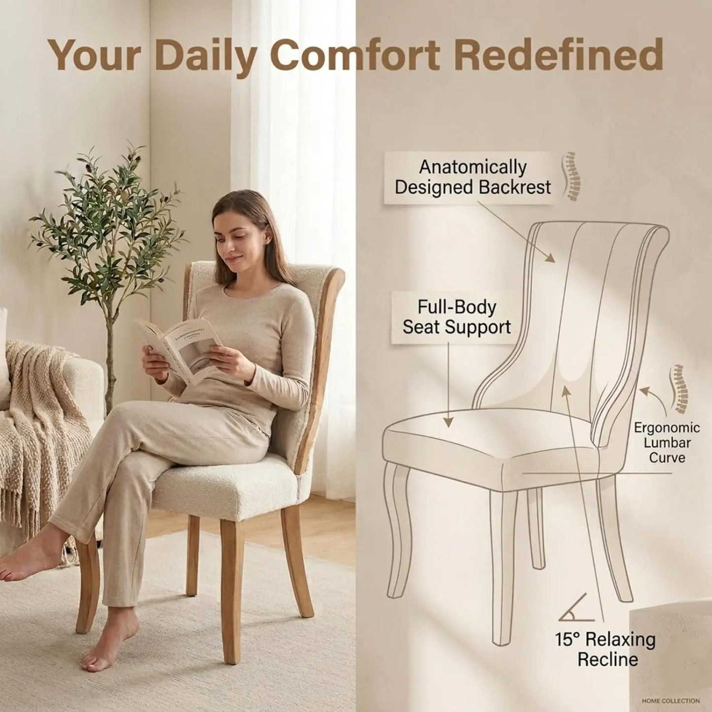 Set of 4 Modern Dining Chairs