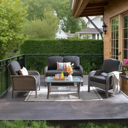 4 Piece Patio Furniture Set