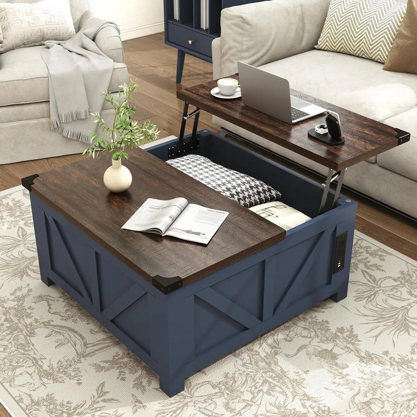 Coffee Table with Storage & Charging