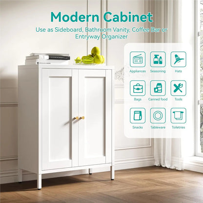 Metal Storage Cabinet with Adjustable Shelves